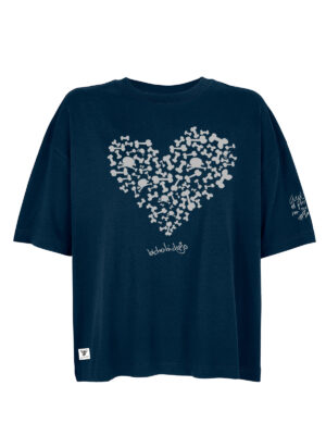 Miss Huesos Corazón. Camiseta oversize de algodón orgánico
