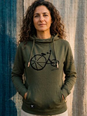 Sudadera cuello alto unisex «Bici»· Algodón orgánico