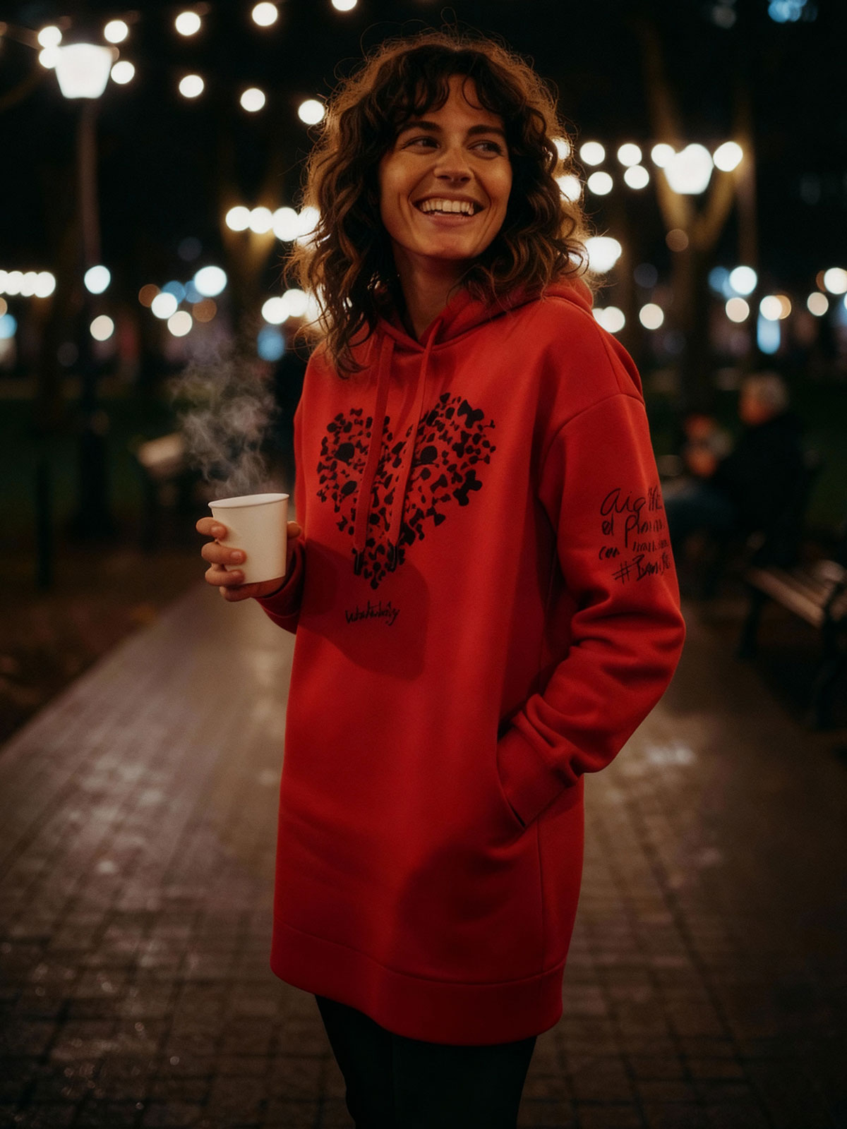 Miss Huesos Corazón. Vestido sudadera de algodón orgánico y RPET